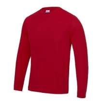 Heren Longsleeve Cool-T - Fire red.