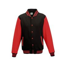 AWDis Varsity Jackets JH043 Kleuren Jet black-Red
