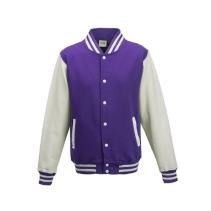 AWDis Varsity Jackets JH043 Kleuren Purple-White