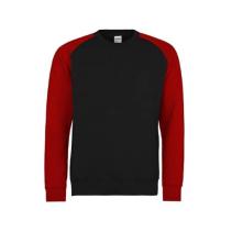AWDis Baseball Sweat JH033. Kleuren Jet black