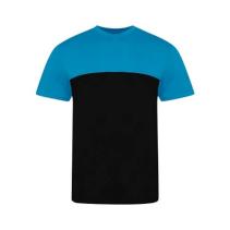 Colour Block T. Kleuren Black azure