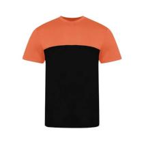 Colour Block T. Kleuren Black mango tango