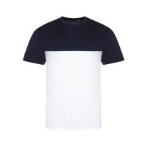 Colour Block T. Kleuren White navy