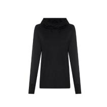 Girlie Cool Cowl Neck Top. Kleuren Jet black