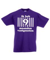 Ik heb 9 maanden vast gezeten baby t-shirt paars