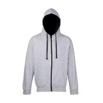 Varsity zip zoodie heather grey-french-navy