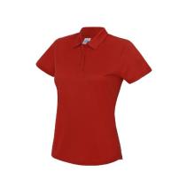 Woman's Cool Polo Kleuren Fire red