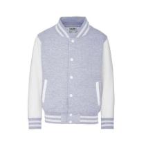 AWDis Kids Varsity Jackets JH043J Kleuren Heather grey-White