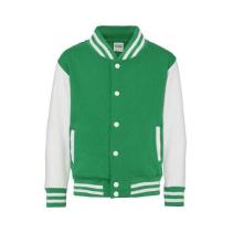AWDis Kids Varsity Jackets JH043J Kleuren Kelly green-White
