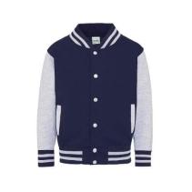 AWDis Kids Varsity Jackets JH043J Kleuren Oxford navy-Heather grey