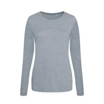 Long Sleeve Womans TRI-BLEND T Kleuren Heather grey
