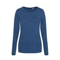 Long Sleeve Womans TRI-BLEND T Kleuren Heather navy