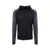 Mens Cool Contrast Zoodie. Kleuren Black slate melange
