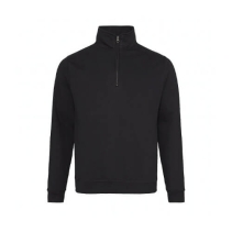 Sophomore 1/4 Zip Sweaters Kleuren Jet black