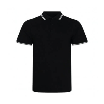 Stretch Tipped Polo JP003 - Black white