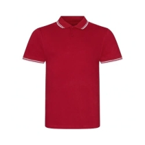 Stretch Tipped Polo Kleuren Red white
