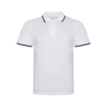 Stretch Tipped Polo Kleuren White navy