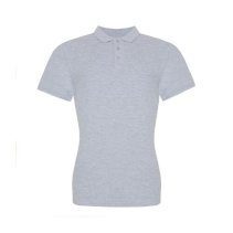 The 100 Woman's Polo - JP100F. Kleuren Heather grey