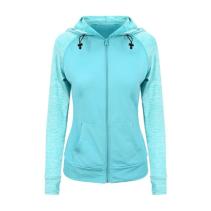 Girlie Cool Contrast Zoodie. Kleuren Ocean melange