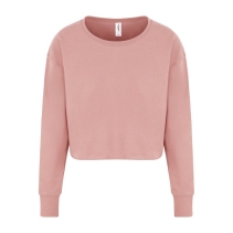 Woman's Cropped Sweater Kleuren Dusty pink