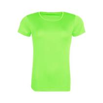 Woman's Recycled Cool T - Sneldrogend Sportshirt. Kleuren Electric green