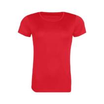 Woman's Recycled Cool T - Sneldrogend Sportshirt. Kleuren Fire red
