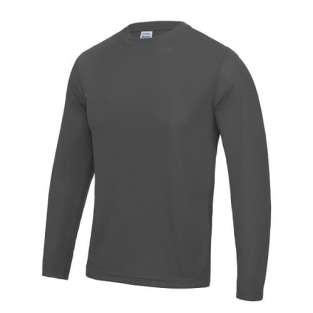 AWDis Dri-Fit Long Sleeve Cool-T Charcoal