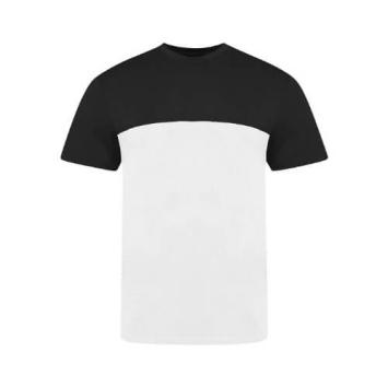 Colour block T JT110 - White black