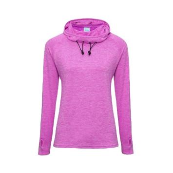 Girlie Cool Cow Neck Top - Raspberry melange.