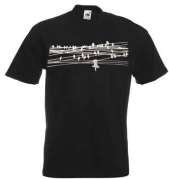 kat in waslijn tshirt