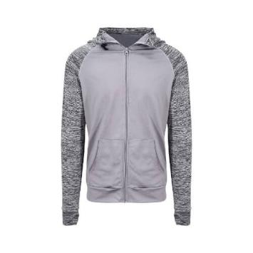 Mens Cool Contrast Zoodie JC057 -Grey - Grey melange