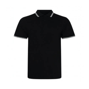 Stretch Tipped Polo JP003 - Black white