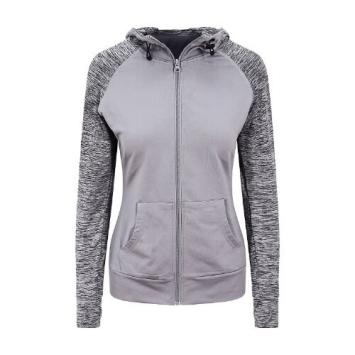 Girlie Cool Contrast Zoodie JC058 - Grey / Grey melange