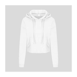Womans Criopped Hoodie JH016 Arctic White