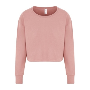 Woman\'s Cropped Sweat JH035 - Dusty Pink