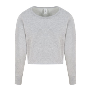 Woman\'s Cropped Sweat JH035 - Heather Grey