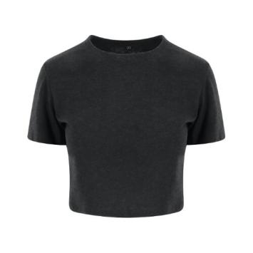 Womans TRI-BLEND Cropped T JT006 - Heather black
